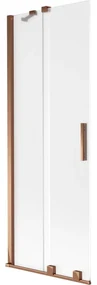 Mexen Velar parawan nawannowy 2-skrzydłowy rozsuwany 70 x 150 cm, szron, różowe złoto - 896-070-000-31-60