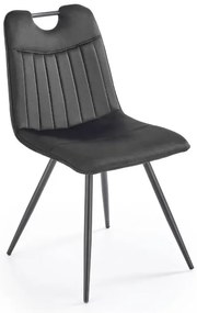 Krzesło tapicerowane K521 VELVET czarne HALMAR