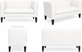 Sofa Monaco : Kolor nogi - Venge, Kolor tkaniny - EKO-SKÓRA - 10D, Typ tkaniny - Eko-skóra , Wysokość nogi - 20 cm