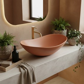 Umywalka nablatowa Rea Royal Cinnamon Matt