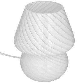 Lampa stołowa grzybek CARA, szklana, Ø 15 cm