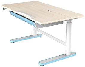 Niebieskie regulowane biurko elektryczne dla dzieci - Qall 2X