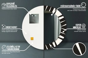 Abstrakcja geometria Lustro dekoracyjne okrągłe