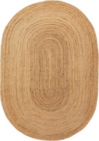 Owalny dywan Jutta D w jasnobrązowym kolorze