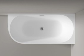 Oszczędzająca miejsce wanna wolnostojąca przyścienna NOVA CORNER akrylowa170 x 78 x 60 cm - Montaż prawostronny