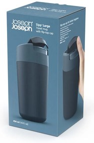 Anytracytowo-granatowy kubek podróżny 450 ml Sipp – Joseph Joseph