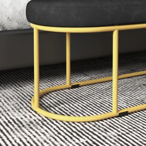 HOMCOM Ławka Aksamitna do Sypialni i Korytarza Elegancka Tapicerka do Makijażu Wysoki Komfort | Aosom PL