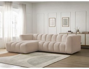 Beżowy narożnik (lewostronny/z szezlongiem) Talia – Bobochic Paris