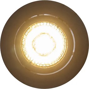 Zestaw 6 regulowanych reflektorów wpuszczanych czarnych - Ude Honey