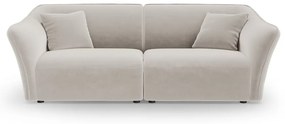 Beżowa aksamitna sofa 206 cm Tokyo – Cosmopolitan Design