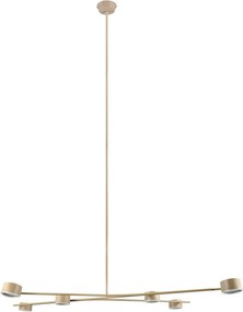 Beżowa metalowa lampa wisząca Coda – Trio Select