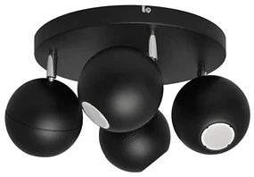 LED Oświetlenie punktowe MIDWAY 4xGU10/6,5W/230V czarne