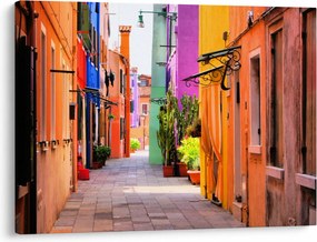 Obraz - Kolorowy dom w Burano, Wenecja (70x50 cm)