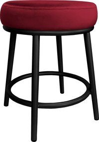 Taboret Ben tkanina Welur stelaż metalowy STOŁEK LOFT : Kolor Stelaża - Czarny , Kolor tkaniny - VELVET - MG31, Typ tkaniny - Velvet