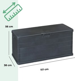 Pojemnik do przechowywania OMEGA, 210L, 117x38x56cm, antracytowa I.P.A.E-Progarden