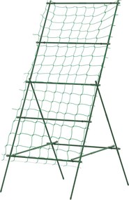 Outsunny Stalowa pergola do pnączy w kształcie A nie rdzewiejąca, do roślin pnących 101x133x227 cm, Zielona