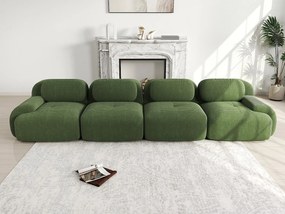 4-osobowa sofa bez stelaża - Modułowa i dowolnie konfigurowalna - Tkanina o wysokiej elastyczności - Sztruks - Zielony