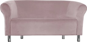 Sofa Milo tkanina Welur : Kolor nogi - Chrom, Kolor tkaniny - VELVET - MG55, Typ tkaniny - Velvet, Wysokość nogi - 15 cm