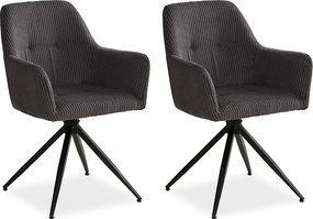 Zestaw krzeseł jadalnianych 57x85x59 cm Szare Nowoczesne Krzesła Jajko z Aksamitnego Materiału