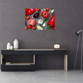 Obraz na szkle - warzywa (70x50 cm)