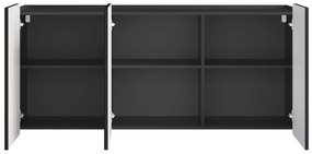 Komoda Malmi 150 cm wisząca - czarny mat / czarny