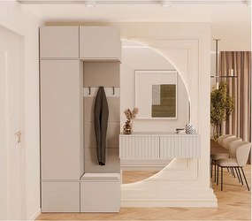 Garderoba HAGA II | 100x35x238 cm | Kaszmir | 100x35x238 cm |Szafa do przedpokoju