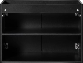 Wisząca szafka umywalkowa 2-drzwiowa Nova 80 cm, czarny mat