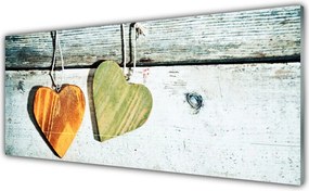 Panel Kuchenny Symbol Serca na Drewnie