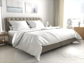 PrzytulneMieszkanie.pl PrzytulneMieszkanie.pl Pościel hotelowa atlas grádl biała - 2 cm prążek bawełna