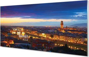 Panel szklany do Kuchni Światła Nocnych Mostów