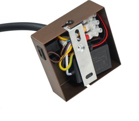 Nowoczesny kinkiet w kolorze brązu z portem USB-C - Gosna