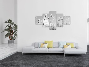 Obraz - Trawa z ogonkiem króliczka Boho (125x70 cm)