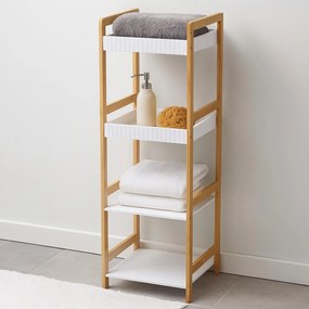 Słupek łazienkowy FORMA, bambusowy stelaż, 36 x 33 x 110 cm