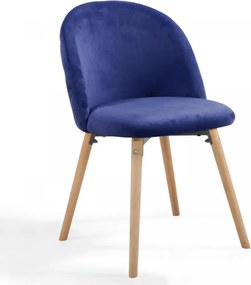 MIADOMODO Zestaw krzeseł do jadalni, kr. niebieski, 4 szt.