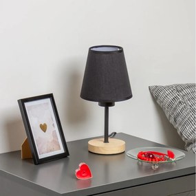 Brilagi - Lampa stołowa NUBILA WOOD 1xE27/25W/230V dąb/czarny