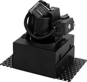 Zestaw 6 czarnych opraw wpuszczanych GU10 50 mm bezramkowych - Oneon