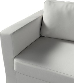 Pokrowiec na sofę Karlstad 3-osobową nierozkładaną, długi kolor szary tkanina strukturalna