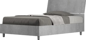 Łóżko bez stelaża 120x190 Nachylony zagłówek cementu Demas