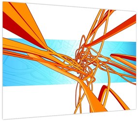Obraz - Splecione linie, abstrakcja (70x50 cm)