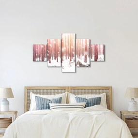 Obraz - Zebra w śnieżnym lesie (125x70 cm)