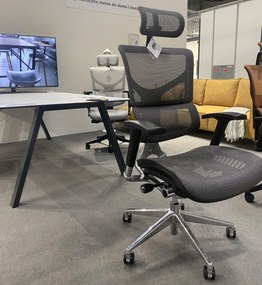 Ergonomiczny fotel biurowy z siateczki ErgoFly Sail Alum, zgodny z normą BHP