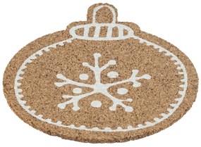 Altom Podkładka korkowa pod kubek Christmas tree bauble 10,7 x 10 x 0,3 cm, zestaw 6 szt.