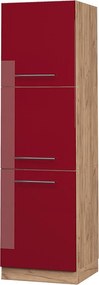 Szafka kuchenna bordowa czerwień wysoki połysk 60x58x206.8 fame-line