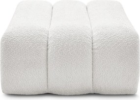 Biały podnóżek z materiału bouclé Azra – Bobochic Paris