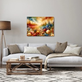 Obraz na szkle - Kolorowa łąka (70x50 cm)