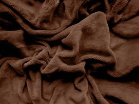 PrzytulneMieszkanie.pl Prześcieradło z mikropluszu SOFT 90x200 cm ciemny brąz