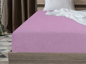 PrzytulneMieszkanie.pl Prześcieradło frotte PREMIUM fioletowo-różowe 160x200 cm
