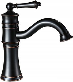 Bateria umywalkowa Rea Vintage Postarzana Czarna  Niska