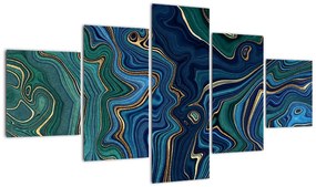 Obraz - Zielono - niebieski marmur (125x70 cm)