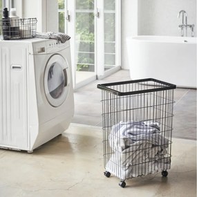 Czarny metalowy kosz na pranie 55 l Tower – YAMAZAKI